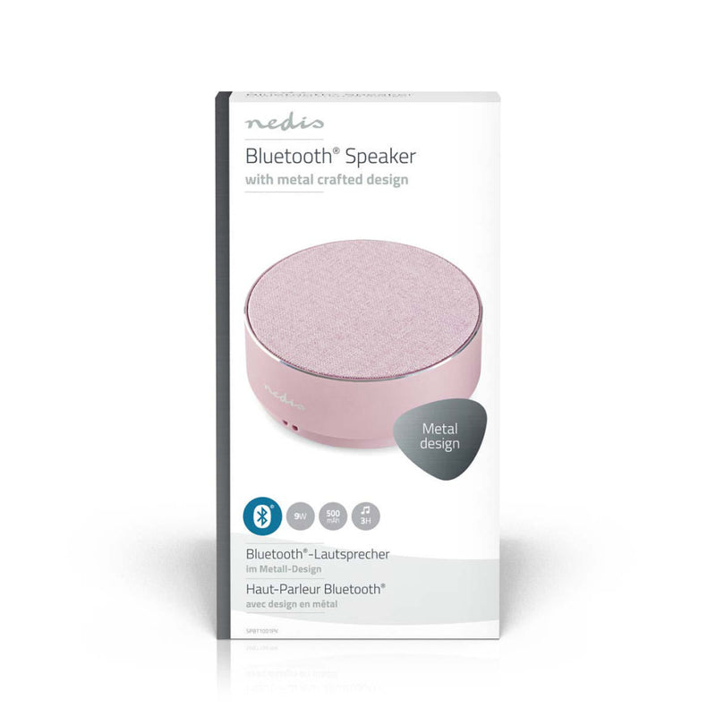 Nedis SPBT1001PK Luidspreker Met Bluetooth® 9 W Metaalbewerkt Ontwerp Roze-goud