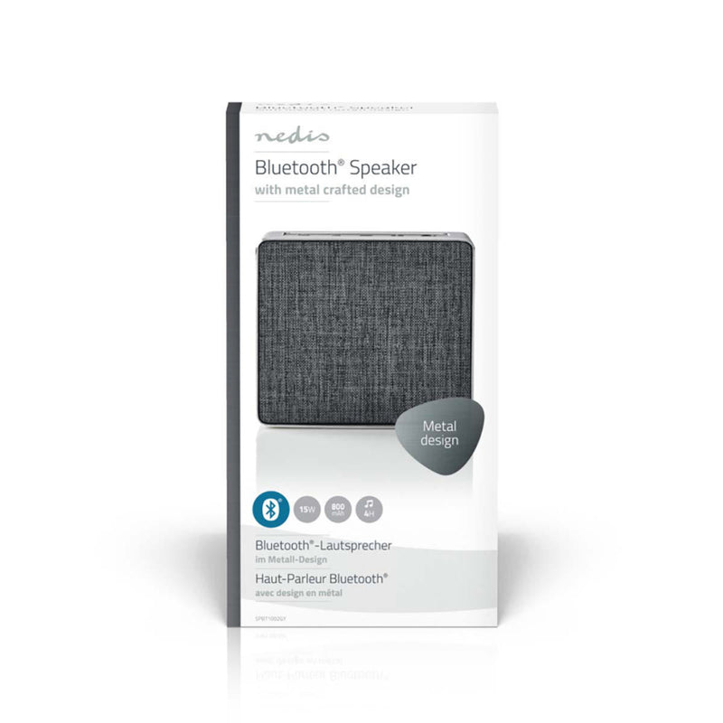 Nedis SPBT1002GY Luidspreker Met Bluetooth® 15 W Metal Design Gunmetal