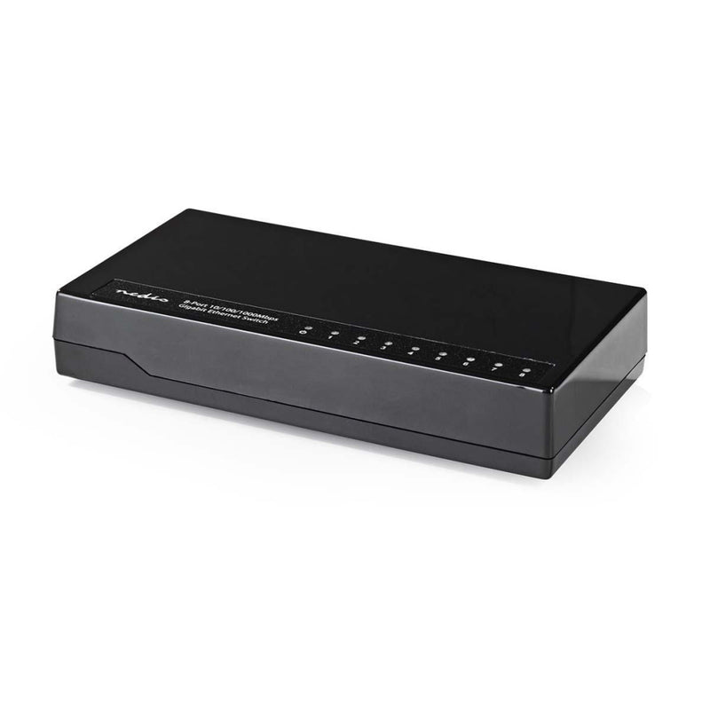 Nedis NSWH8P100BK Netwerkswitch 8 Poorten 1 Gbps Led-indicatielampjes