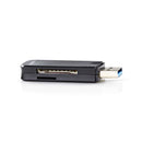 Nedis CRDRU3100BK Kaartlezer Multicard Usb 3.0 5 Gbps