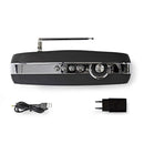 Nedis RDDB5300BK Draagbare Radio DAB+ FM Radio Bluetooth Zwart/Zilver