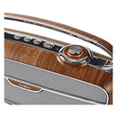 Nedis RDFM5300BN Draagbare Radio Bruin Houtlook/Zilver