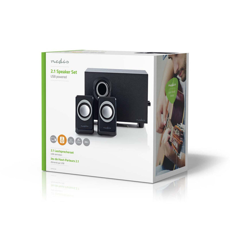 Nedis CSPR10021BK Pc Speaker 2.1 33 W 3.5mm Jack
