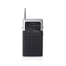 Nedis RDFM1100GY Fm-radio 1,5 W Zakformaat Zwart / Grijs