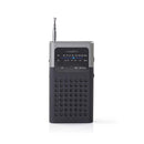 Nedis RDFM1100GY Fm-radio 1,5 W Zakformaat Zwart / Grijs