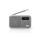 Nedis RDFM2200WT Fm-radio 2,1 W Klok & Alarm Grijs / Wit