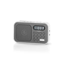 Nedis RDFM2200WT Fm-radio 2,1 W Klok & Alarm Grijs / Wit