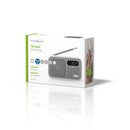 Nedis RDFM2200WT Fm-radio 2,1 W Klok & Alarm Grijs / Wit