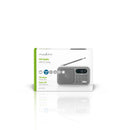 Nedis RDFM2200WT Fm-radio 2,1 W Klok & Alarm Grijs / Wit