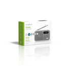Nedis RDFM2200WT Fm-radio 2,1 W Klok & Alarm Grijs / Wit