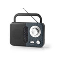 Nedis RDFM1300GY Fm-radio 2,4 W Draaggreep Zwart / Grijs