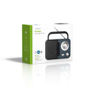 Nedis RDFM1300GY Fm-radio 2,4 W Draaggreep Zwart / Grijs