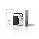 Nedis RDFM1300WT Fm-radio 2,4 W Draaggreep Zwart / Wit