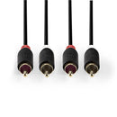Nedis CABP24200AT20 Stereo Audiokabel 2x Rca Male - 2x Rca Male 2,0 M Antraciet