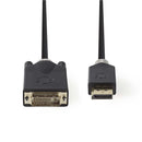 Nedis CCBP37200AT20 Displayport - Dvi-kabel Displayport Male - Dvi-d 24+1-pins Male 2,0 M Antraciet