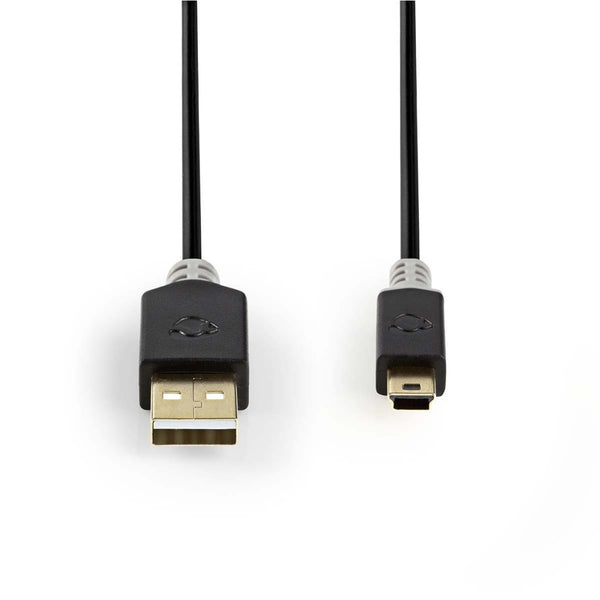 Nedis CCBP60300AT20 Kabel Usb 2.0 A Male - Mini 5-pins Male 2,0 M Antraciet