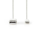 Nedis CCBP39300WT20 Data- En Oplaadkabel Apple Lightning 8-pins Male - Usb A Male 2,0 M Wit