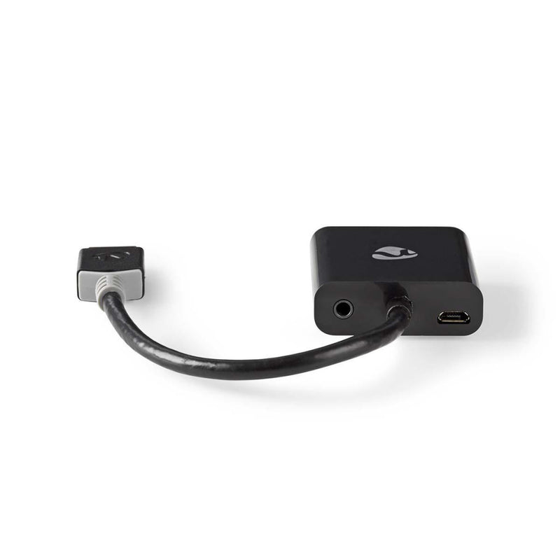 Nedis CCBP34900AT02 Hdmi - Vga-kabel Hdmi?-connector - Vga Female + 3,5 Mm Uitgang 0,2 M Antraciet