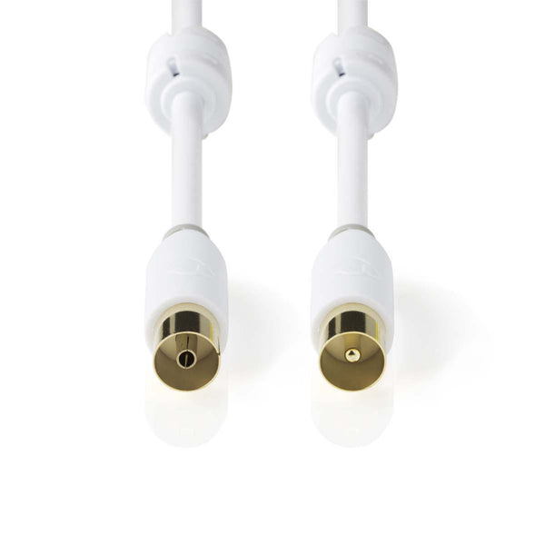 Nedis CSBP40015WT50 Coaxkabel 100 Db Iec (coax) Male - Iec (coax) Male 5,0 M Wit