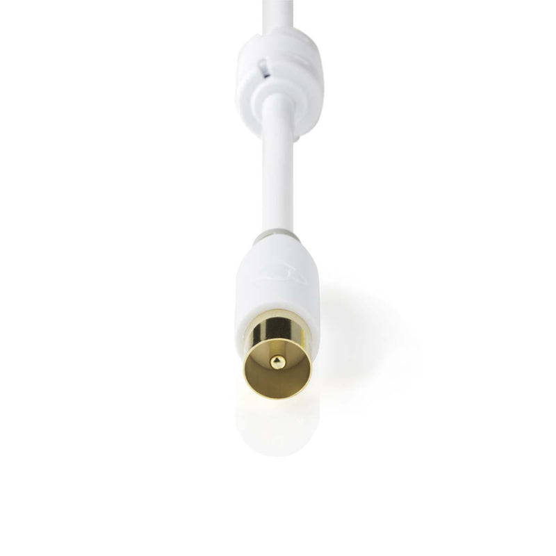 Nedis CSBP40015WT50 Coaxkabel 100 Db Iec (coax) Male - Iec (coax) Male 5,0 M Wit