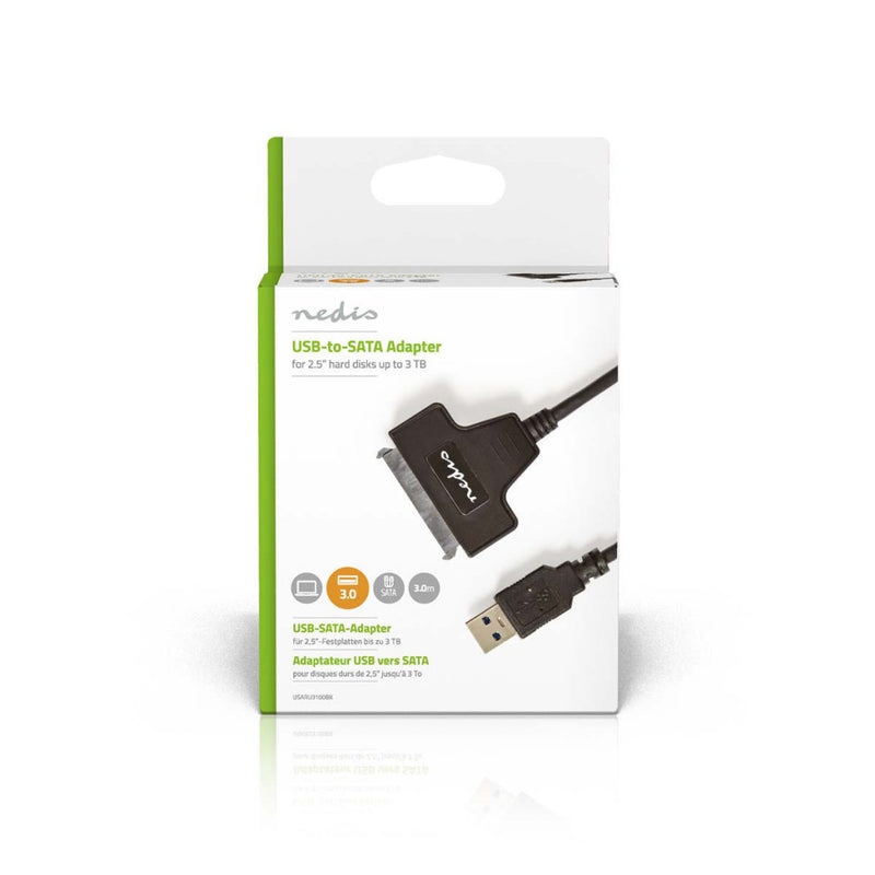 Nedis USARU3100BK Hardeschijfadapter Usb 3.0 Sata Voor Harde Schijven Van 2,5&quot;