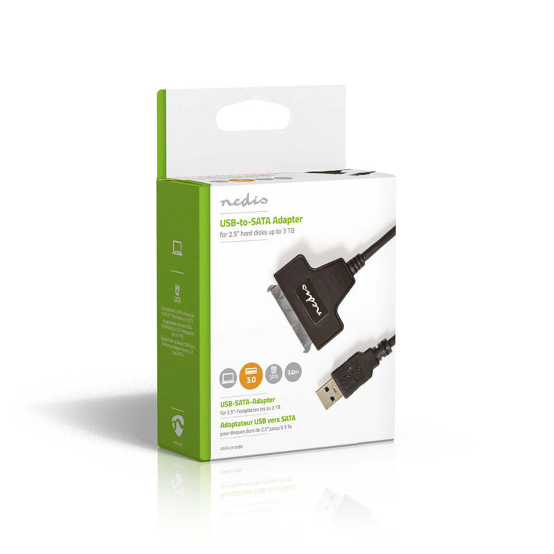 Nedis USARU3100BK Hardeschijfadapter Usb 3.0 Sata Voor Harde Schijven Van 2,5&quot;
