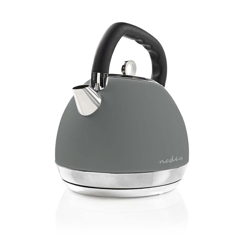 Nedis KAWK520EGY Waterkoker 1,8L 2200W Soft-Touch Grijs