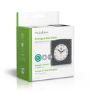 Nedis CLDK004GY Analoge Bureauklok Met Alarm Vierkant Grijs