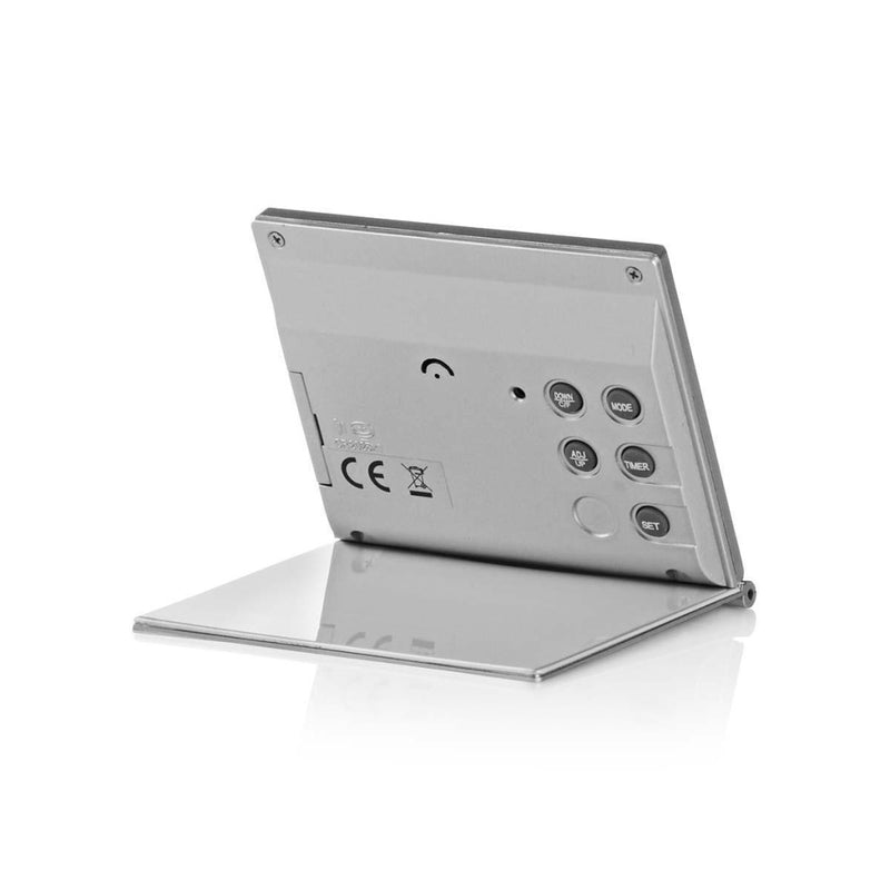 Nedis CLDK002SR Digitale Reiswekker Datum/temperatuur Zilver