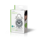 Nedis CLDK007WT Analoge Bureauklok Metaal Wit