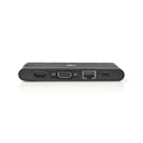 Nedis TCARFD200BK Dockingstation Usb-c&trade; 2x Usb-c&trade; / 2x Usb 3.0 / Vga / Hdmi&trade; / Ka