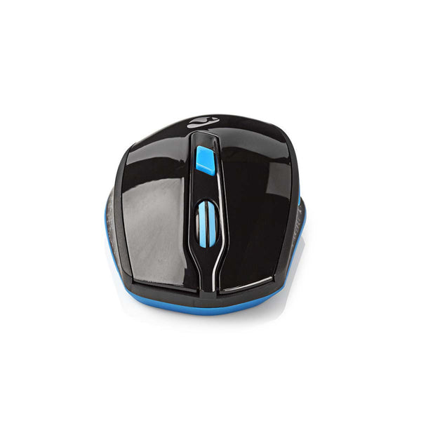 Nedis MSWS300BU Draadloze Muis 800/1200/1600 Dpi Met 6 Knoppen Zwart/blauw