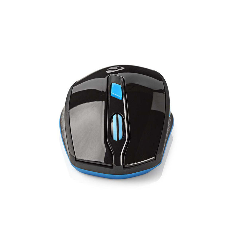 Nedis MSWS300BU Draadloze Muis 800/1200/1600 Dpi Met 6 Knoppen Zwart/blauw