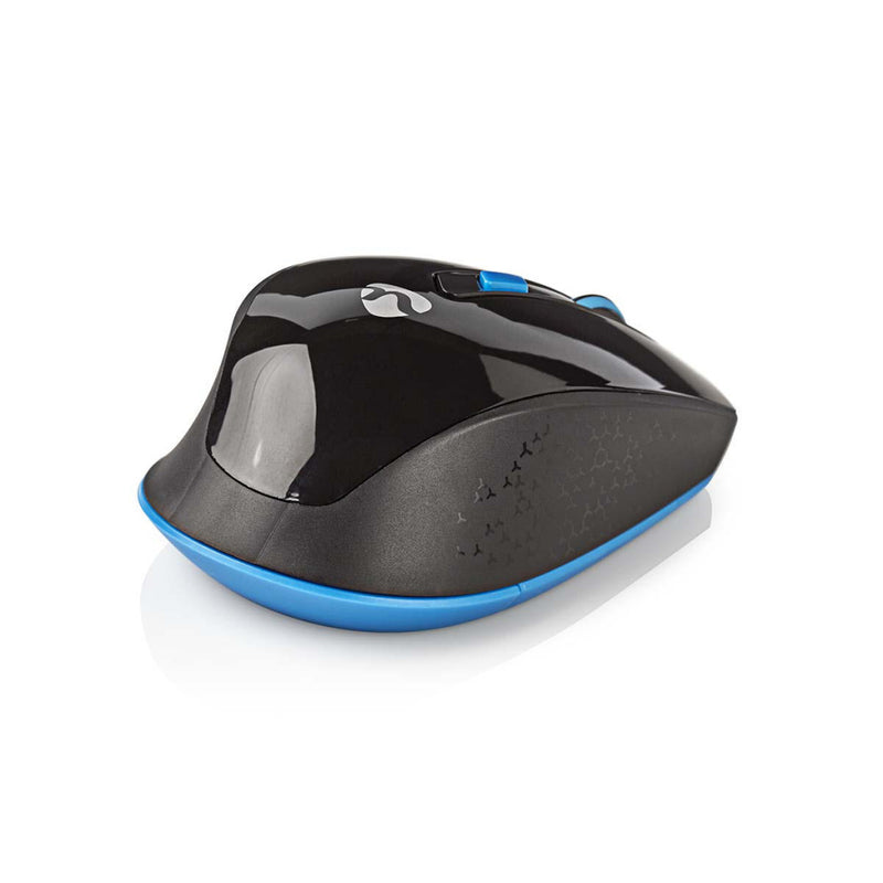 Nedis MSWS300BU Draadloze Muis 800/1200/1600 Dpi Met 6 Knoppen Zwart/blauw