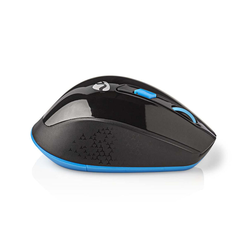 Nedis MSWS300BU Draadloze Muis 800/1200/1600 Dpi Met 6 Knoppen Zwart/blauw