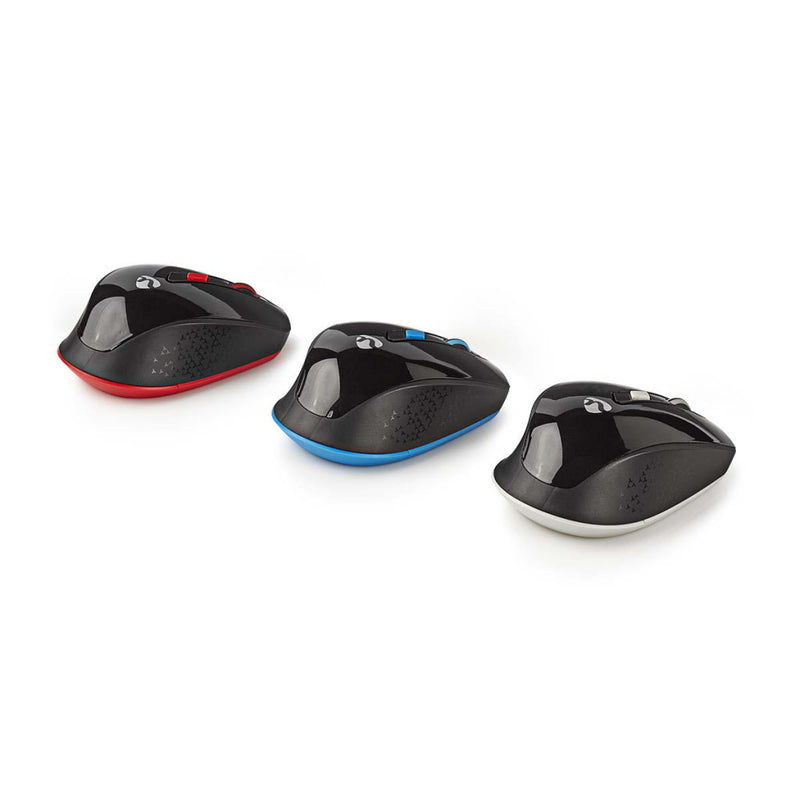 Nedis MSWS300BU Draadloze Muis 800/1200/1600 Dpi Met 6 Knoppen Zwart/blauw
