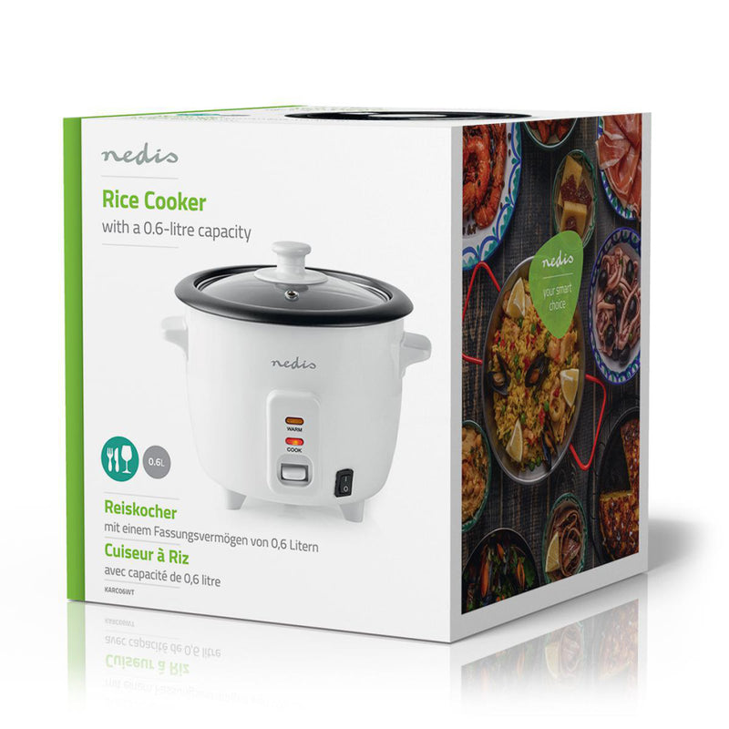 Nedis KARC06WT Rijstkoker 300 Watt 0,6 L Wit