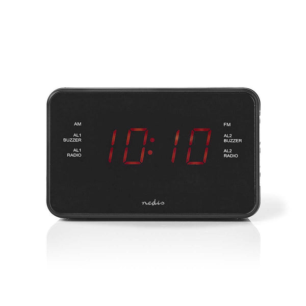 Nedis CLAR002BK Digitale Wekkerradio Led Van 0,9&quot; Fm 20 Voorkeuze-instellingen Sluimeren