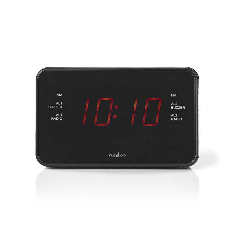 Nedis CLAR002BK Digitale Wekkerradio Led Van 0,9&quot; Fm 20 Voorkeuze-instellingen Sluimeren