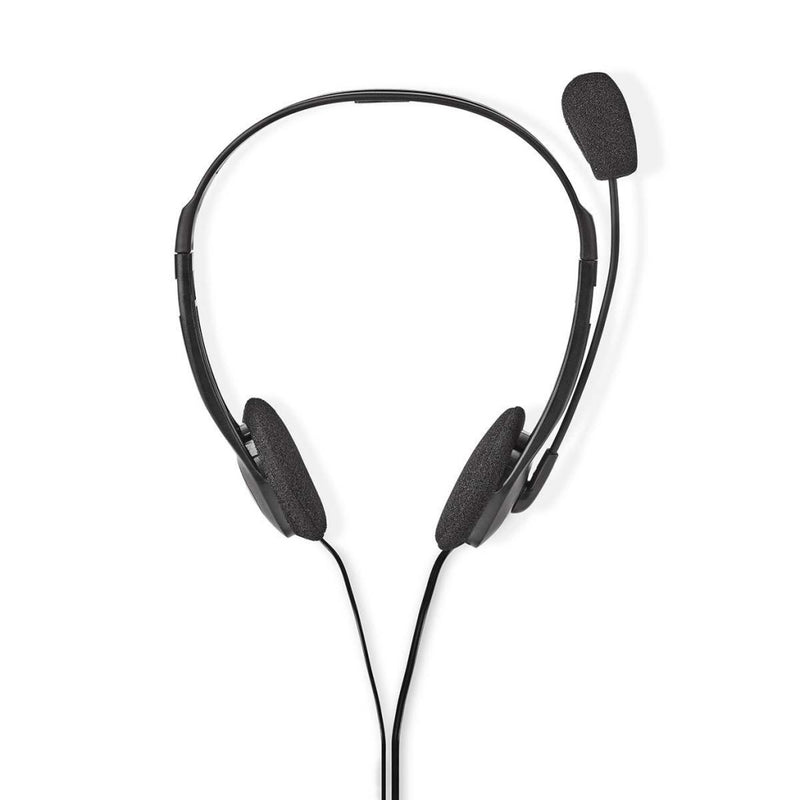 Nedis CHST100BK Pc-headset On-ear 2x 3,5 Mm Connectoren 2,0 M Zwart