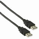 Nedis CCGP60000BK50 Usb-kabel Usb 2.0 Usb-a Male Usb-a Male 480 Mbps Vernikkeld 5.00 M Rond Pvc Zwa