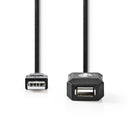 Nedis CCGP60EXTBK200 Actieve Usb 2.0-verlengkabel A Male - A Female 20 M Zwart