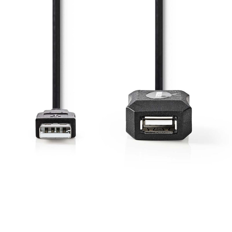 Nedis CCGP60EXTBK50 Actieve Usb 2.0-verlengkabel A Male - A Female 5,0 M Zwart