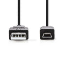 Nedis CCGP60300BK20 Usb 2.0-kabel A Male - Mini 5-pins Male 2,0 M Zwart