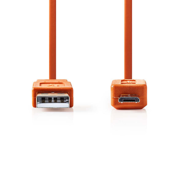 Nedis CCGP60410OG10 Usb-kabel Usb 2.0 Usb-a Male Usb Micro-b Male 480 Mbps Vernikkeld 1.00 M Plat P