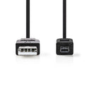 Nedis CCGP60200BK20 Usb 2.0-kabel A Male - Hirose Mini 4-pins Male 2,0 M Zwart