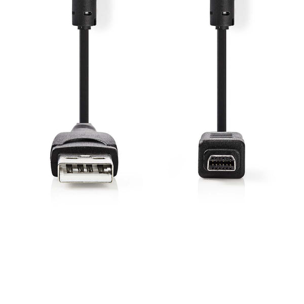 Nedis CCGP60802BK20 Datakabel Voor Camera's Usb-a Male - Olympus 12-pins Male 2,0 M Zwart