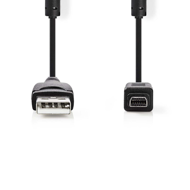 Nedis CCGP60802BK20 Datakabel Voor Camera's Usb-a Male - Olympus 12-pins Male 2,0 M Zwart