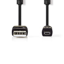 Nedis CCGP60810BK20 Datakabel Voor Camera's Usb-a Male - Uc-e6 8-pins Male 2,0 M Zwart
