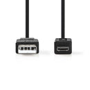 Nedis CCGP60400BK20 Usb 2.0-kabel A Male - Micro-a Male 2,0 M Zwart